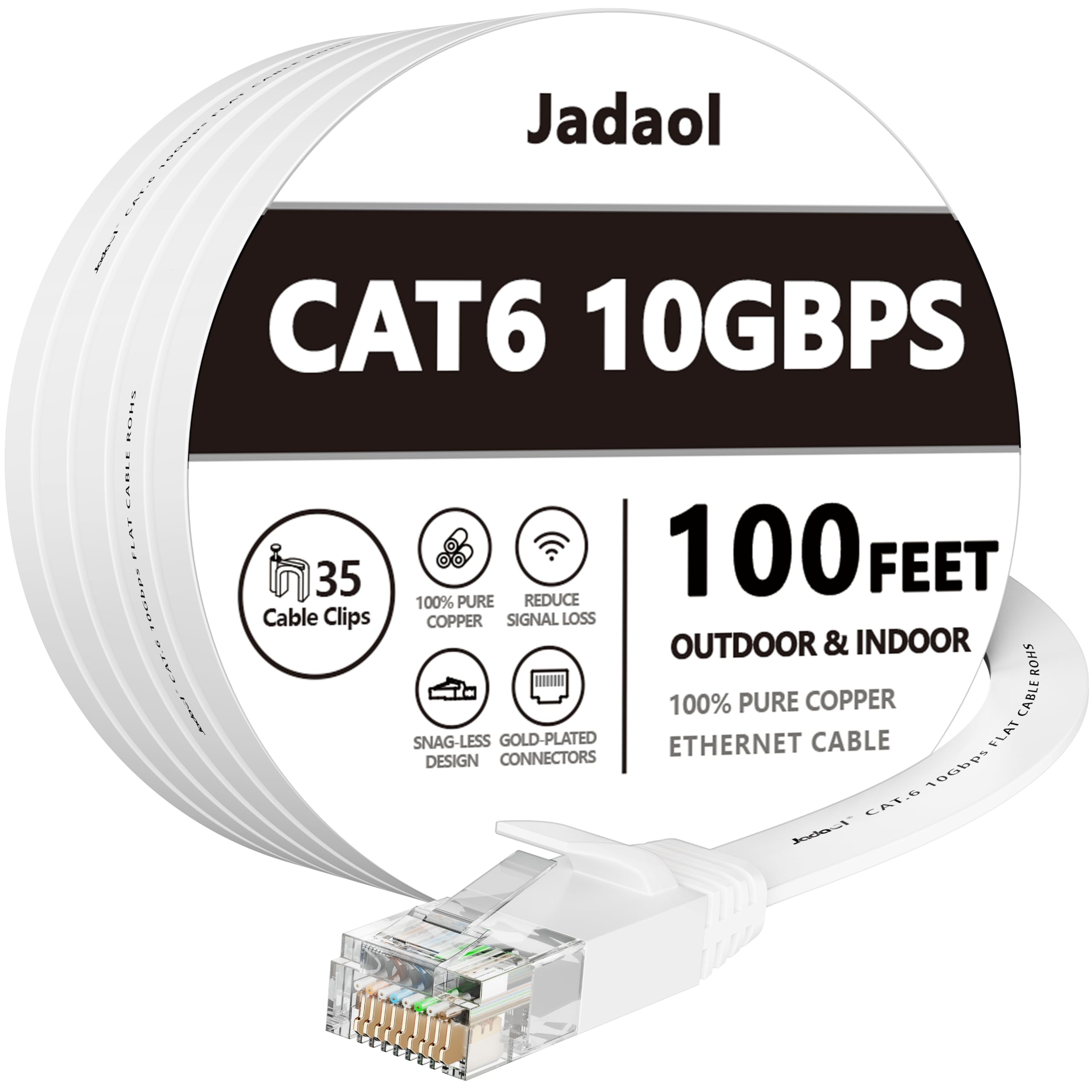 Jadaol Cat6 10GBPS 100ft Ethernet Cable  from Columbia Safety