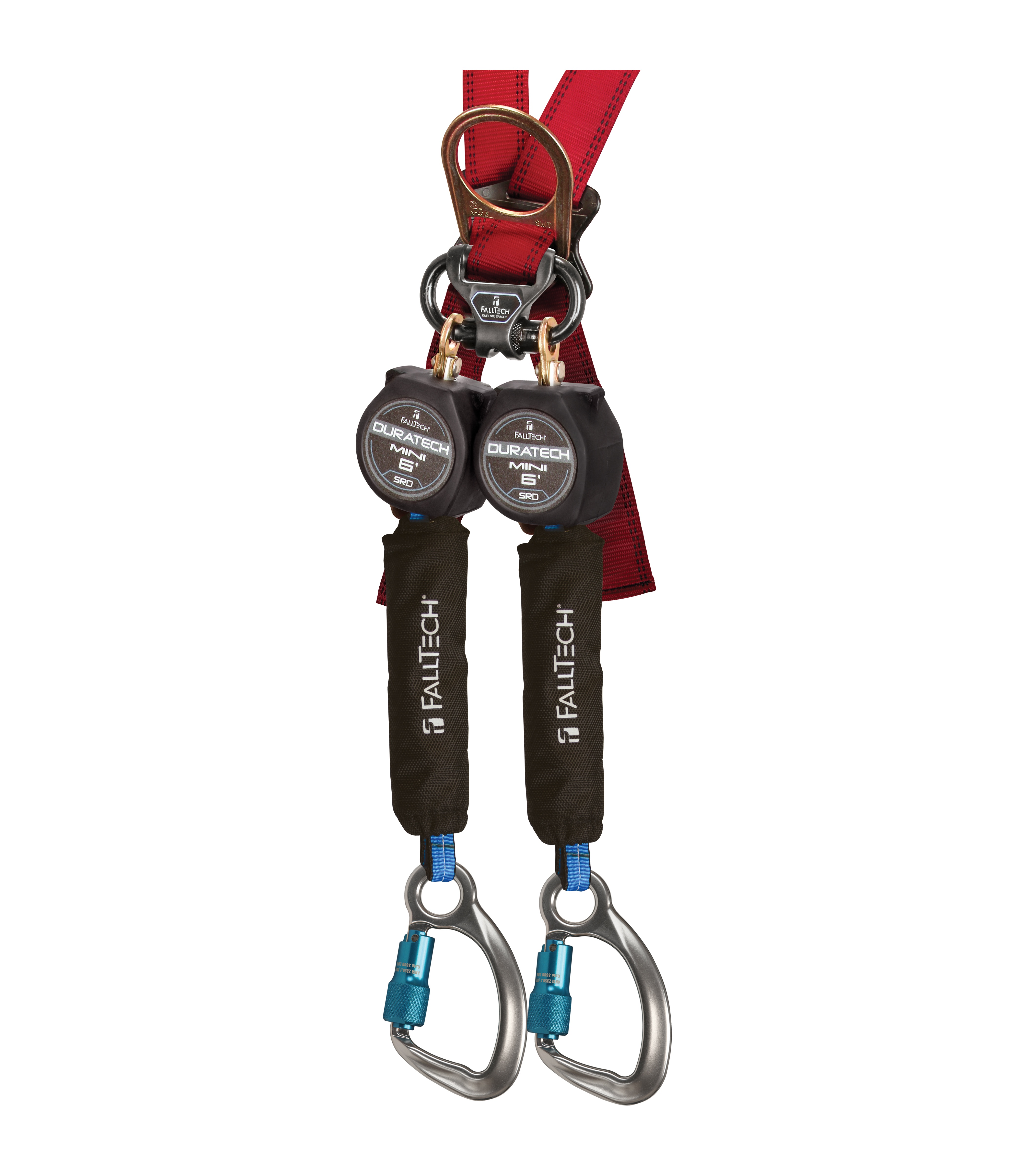 FallTech 6 Foot DuraTech Mini Twin Leg SRL with Aluminum Carabiners from GME Supply