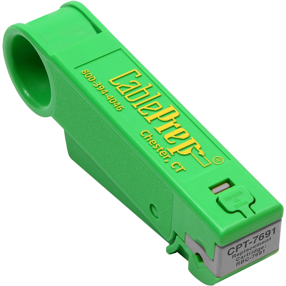 Cable Prep Mini Coax Commscope & Times Fiber Cable Stripper With Single Blade Cartridge from GME Supply