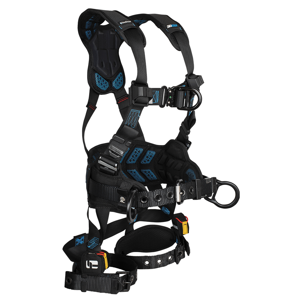 FallTech FT-One 4 D-Ring Construction Climbing Harness with Tongue Buckle Legs from GME Supply