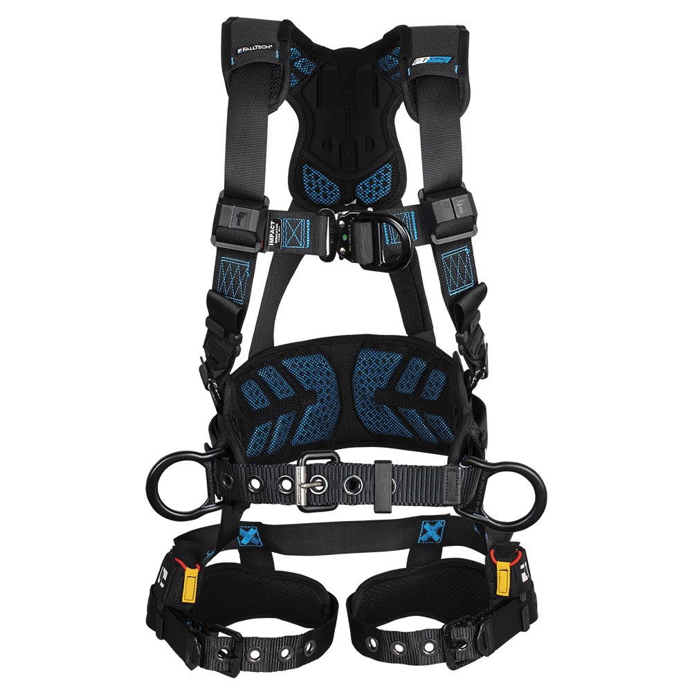 FallTech FT-One 4 D-Ring Construction Climbing Harness with Tongue Buckle Legs from GME Supply