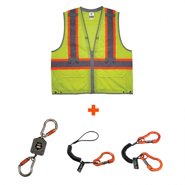 Ergodyne GloWear 8231TVK Hi-Viz Tool Tethering Safety Vest Kit from GME Supply
