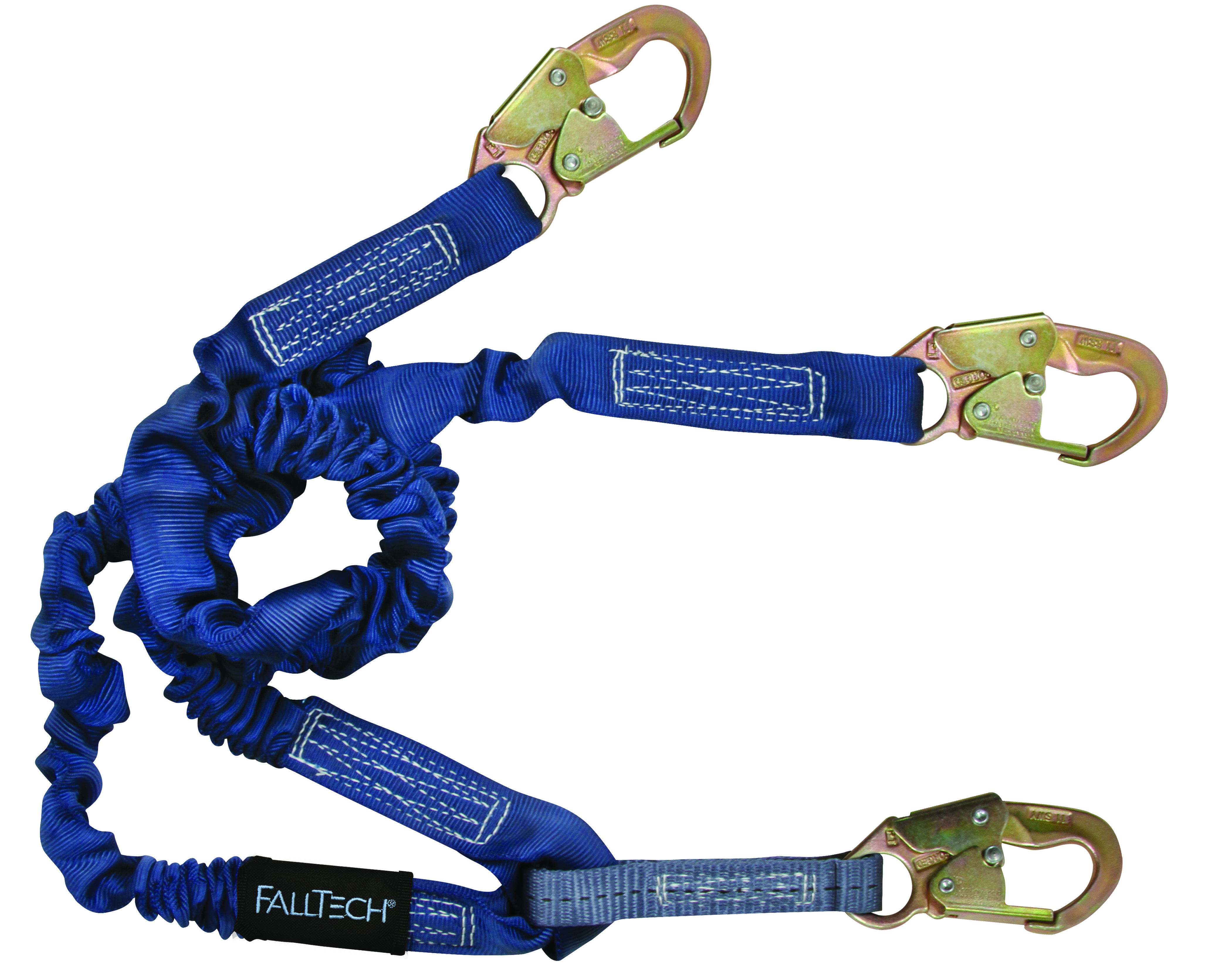 FallTech ElasTech Twin Leg Lanyard with Steel Snap Hooks from GME Supply