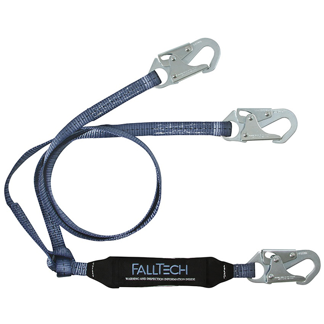 FallTech ViewPack Twin Leg Lanyard with Snap Hooks from GME Supply