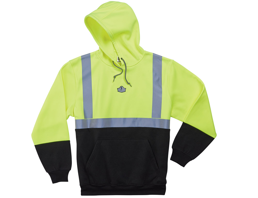 Ergodyne 8293 Class 2 Hooded Sweatshirt w/ Black Front from GME Supply