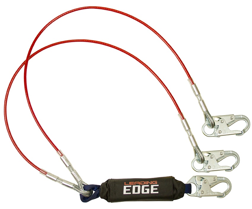 FallTech Leading Edge Twin Leg Lanyard with Snap Hooks from GME Supply
