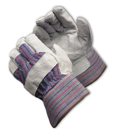 PIP 85-7500 Industrial Split Leather Palm Glove with Safety Cuffs Gloves, 12 Pairs from GME Supply