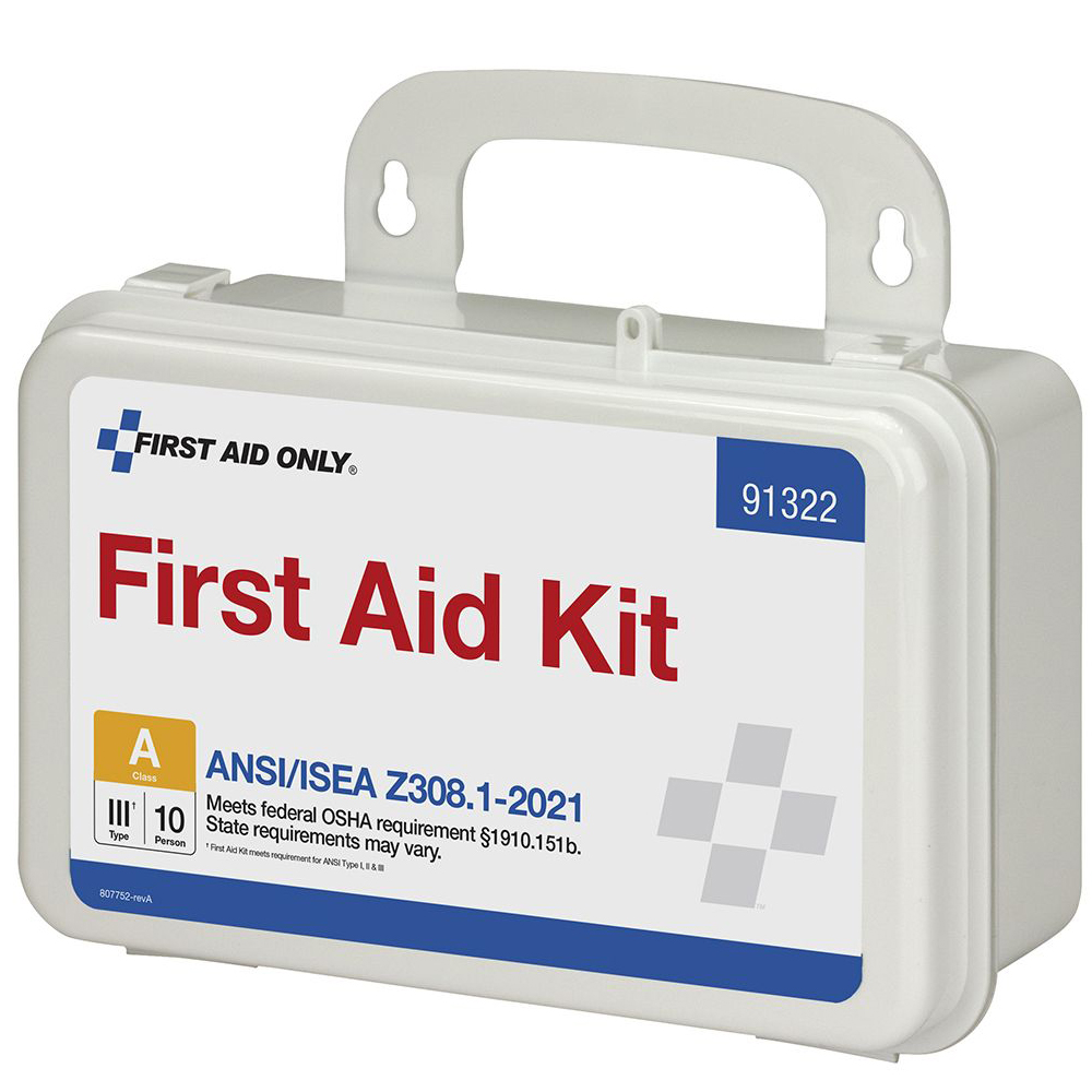 First Aid Only ANSI A 10 Person Plastic ANSI 2021 Compliant First Aid Kit from Columbia Safety