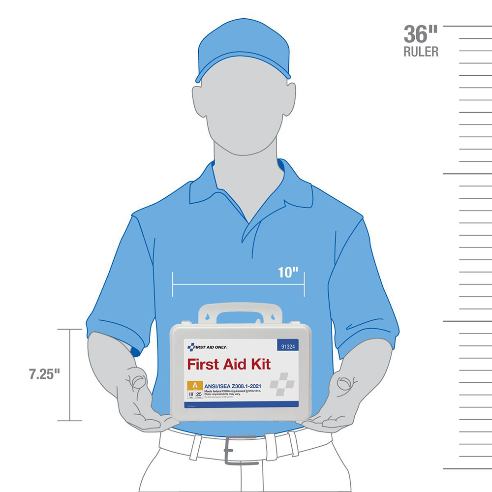 First Aid Only ANSI A 25 Person Plastic ANSI 2021 Compliant First Aid Kit from Columbia Safety