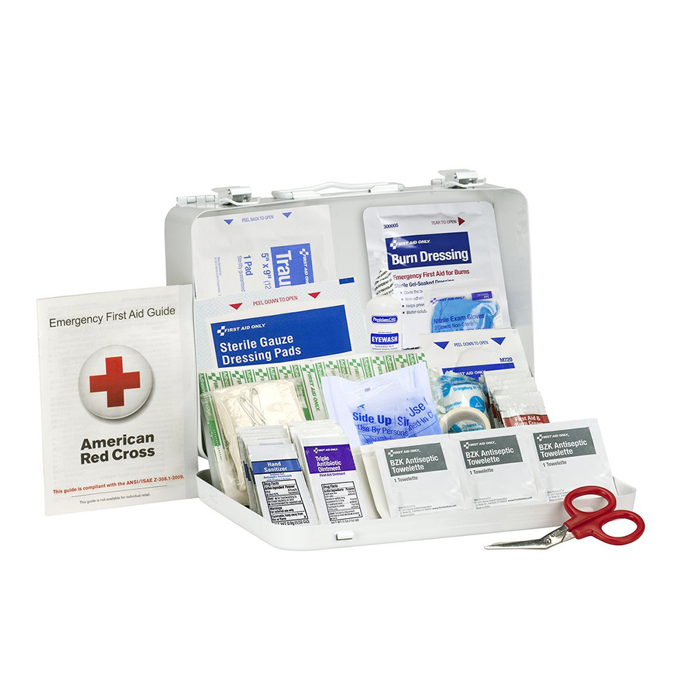 First Aid Only ANSI A 25 Person Metal ANSI 2021 Compliant First Aid Kit from GME Supply
