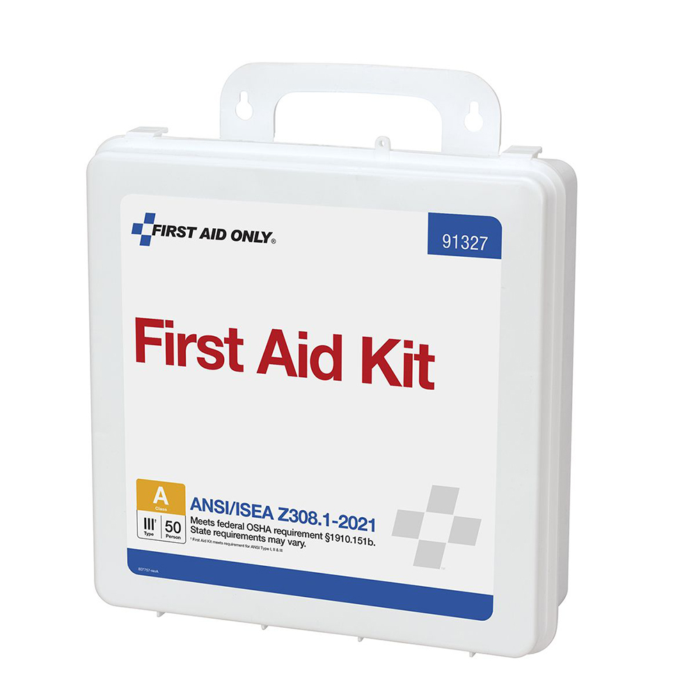 First Aid Only ANSI A 50 Person Plastic ANSI 2021 Compliant First Aid Kit from GME Supply