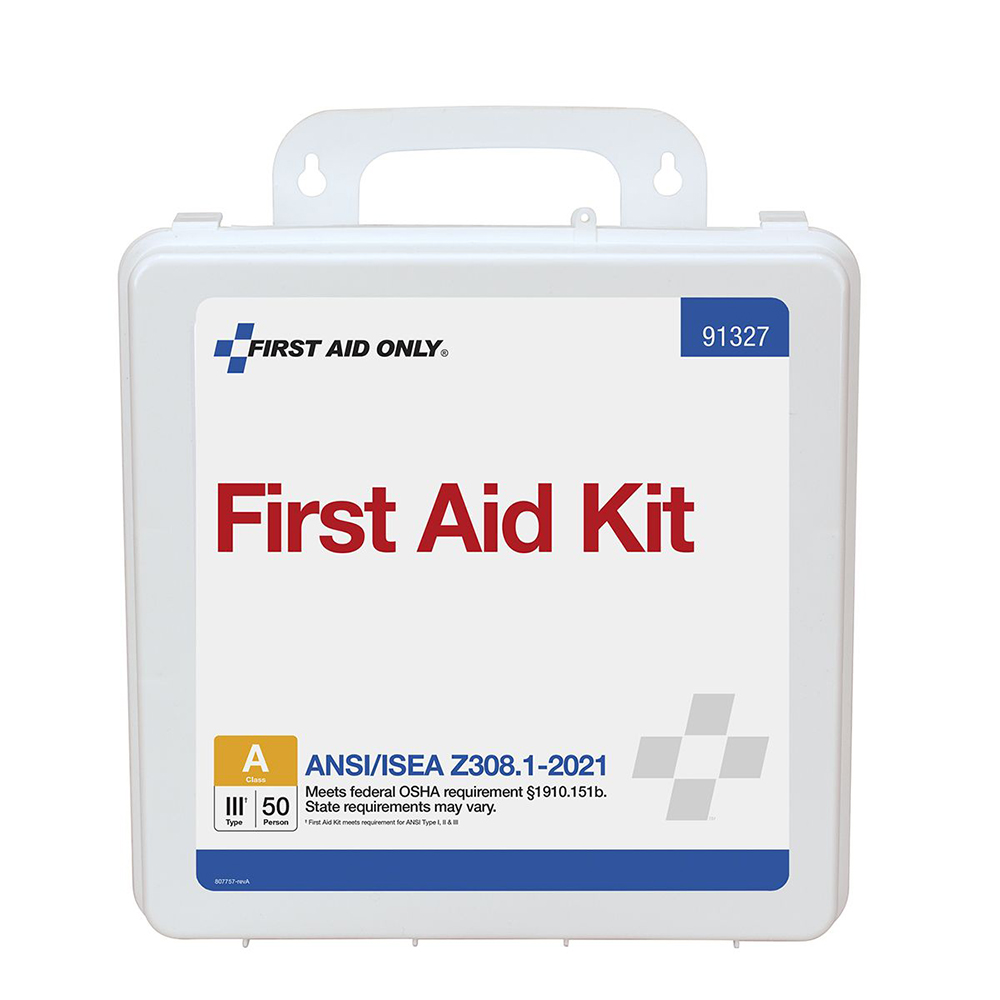 First Aid Only ANSI A 50 Person Plastic ANSI 2021 Compliant First Aid Kit from GME Supply