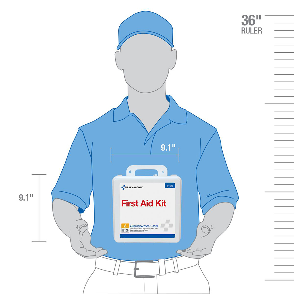 First Aid Only ANSI A 50 Person Plastic ANSI 2021 Compliant First Aid Kit from GME Supply
