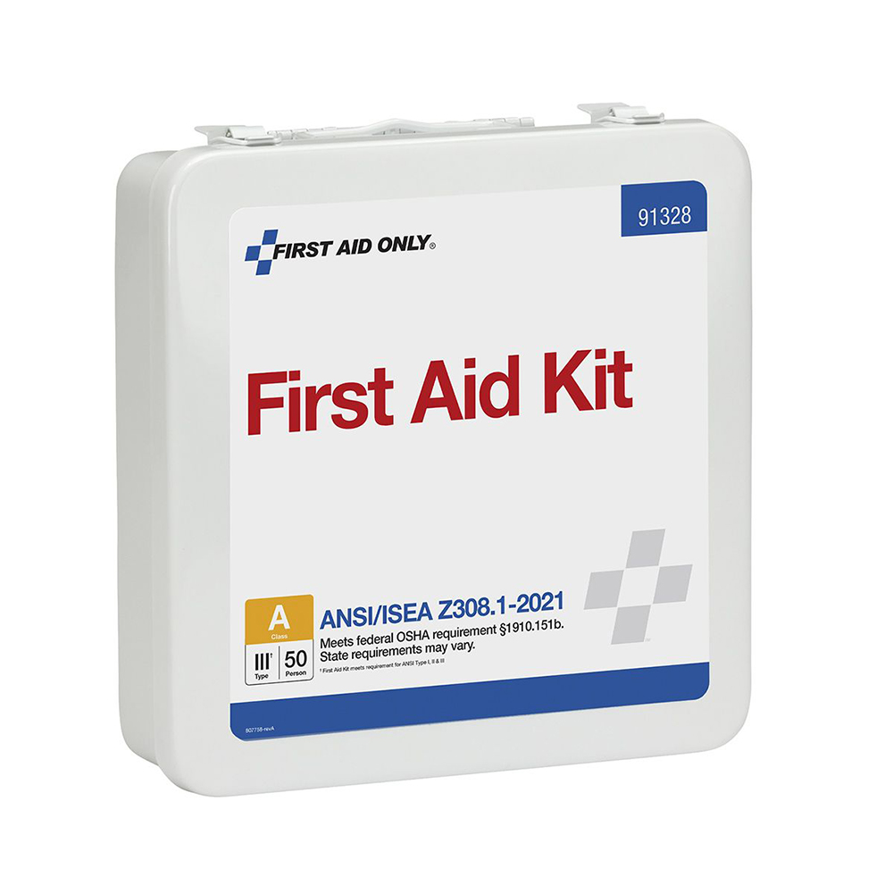 First Aid Only ANSI A 50 Person Metal ANSI 2021 Compliant First Aid Kit from GME Supply