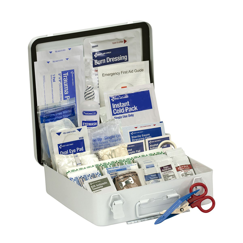 First Aid Only ANSI A 50 Person Metal ANSI 2021 Compliant First Aid Kit from GME Supply