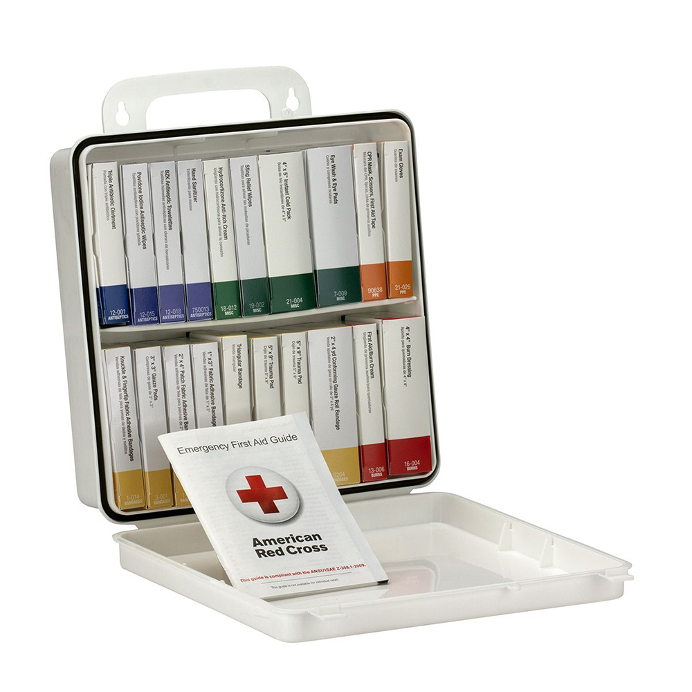 First Aid Only ANSI A 50 Person 24 Unit Plastic ANSI 2021 Compliant First Aid Kit from GME Supply