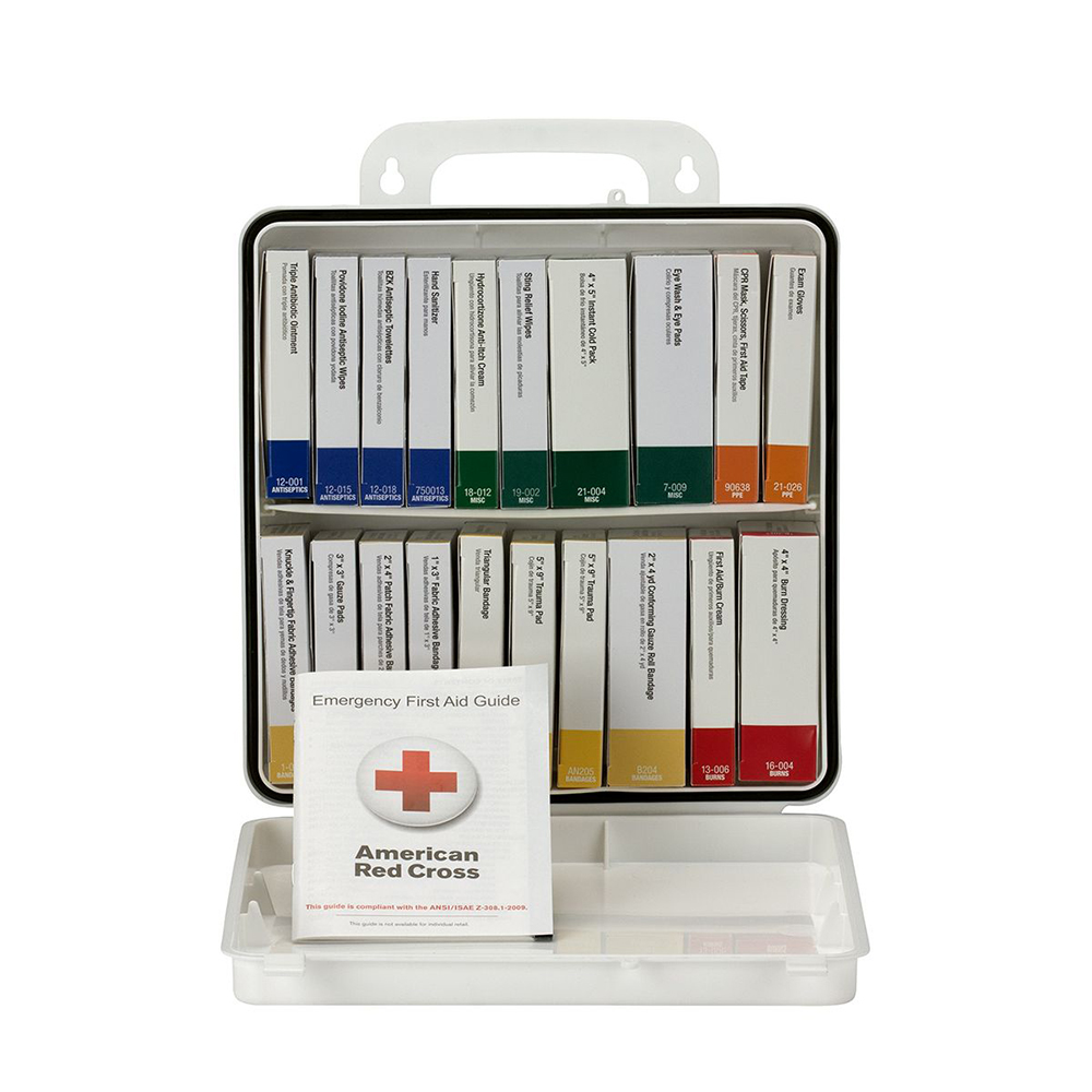 First Aid Only ANSI A 50 Person 24 Unit Plastic ANSI 2021 Compliant First Aid Kit from GME Supply