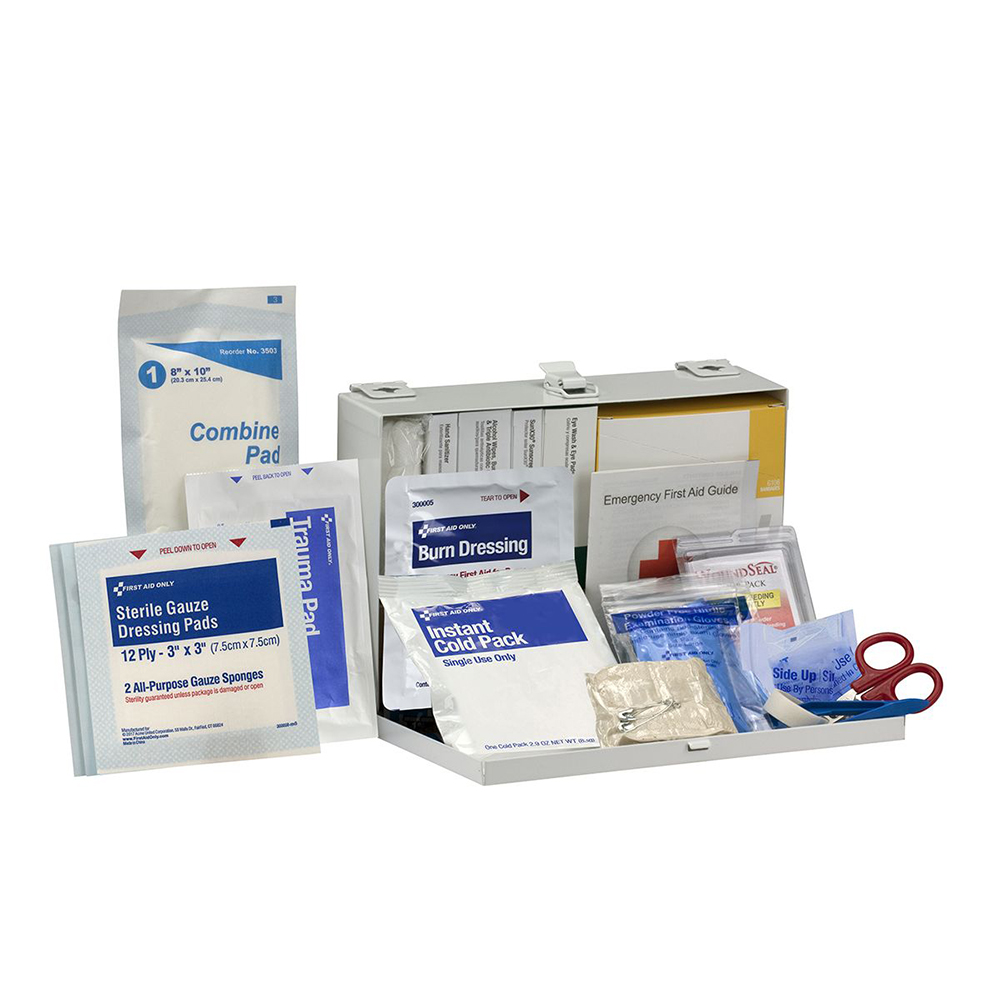 First Aid Only ANSI A 25 Person Contractor Metal ANSI 2021 Compliant First Aid Kit from GME Supply