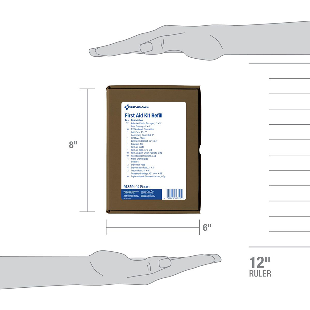 First Aid Only ANSI A 25 Person ANSI 2021 Compliant Refill Kit from GME Supply
