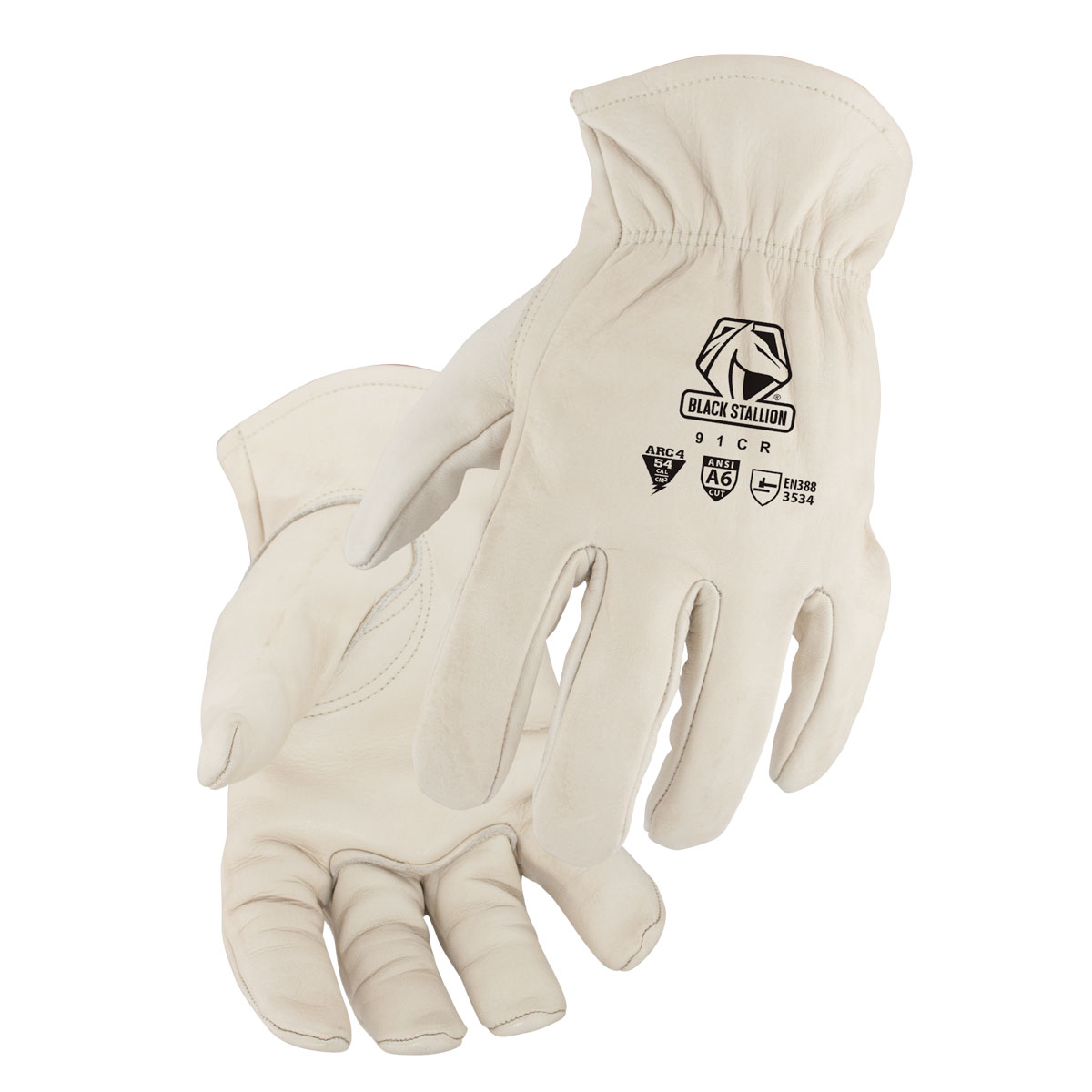 Black Stallion Industries A6 Cut Resistant Grain Cowhide Drivers Glove (6 Pack) from GME Supply