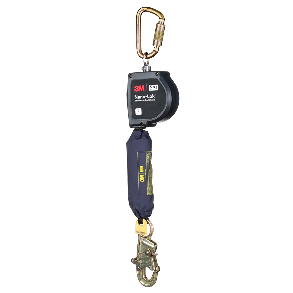 3M DBI-SALA Nano-Lok XL Self-Retracting Lifeline with Steel Carabiner Web Steel Snap Hook 11 ft.  from GME Supply