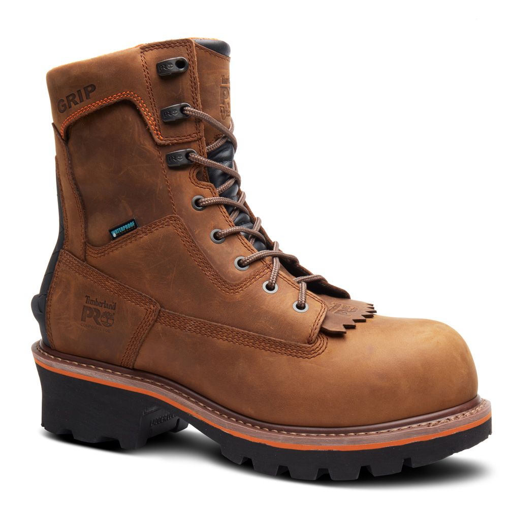 Timberland PRO Men's Evergreen Logger Composite Toe Waterproof Work Boots from Columbia Safety