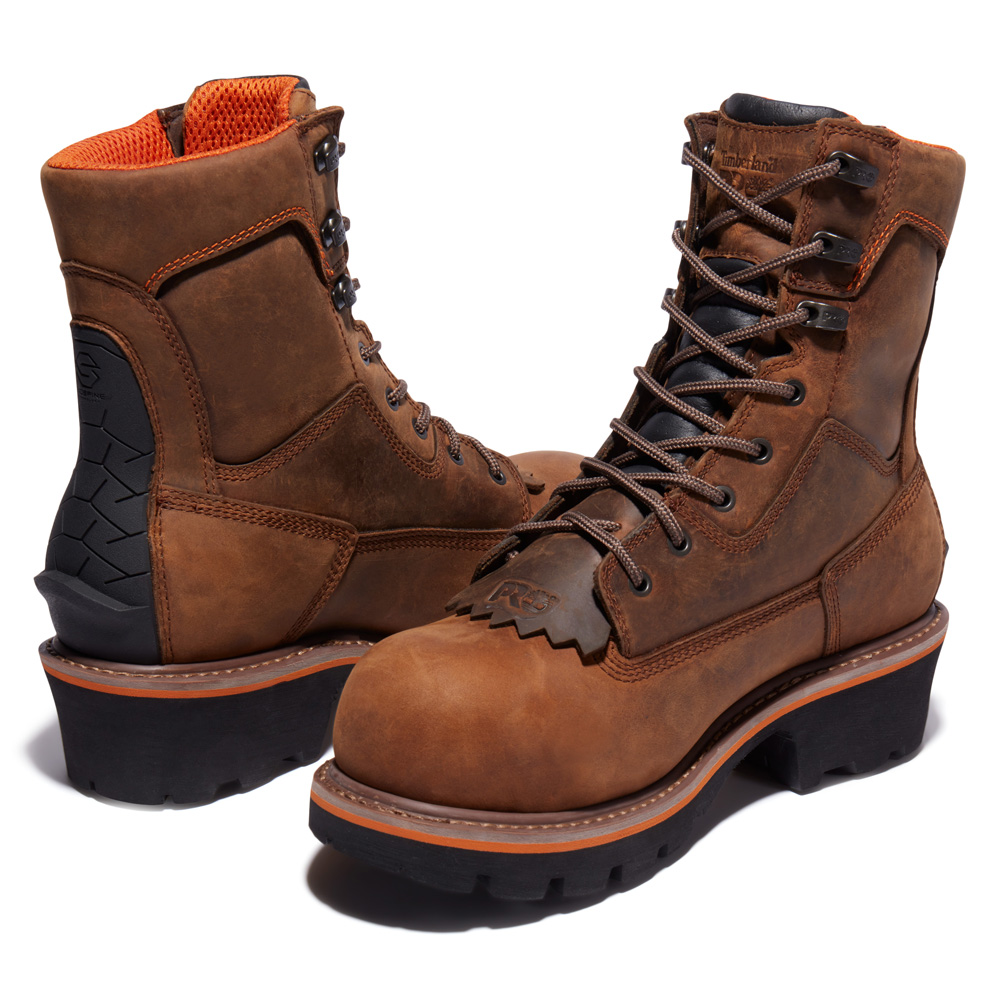 Timberland PRO Men's Evergreen Logger Composite Toe Waterproof Work Boots from Columbia Safety