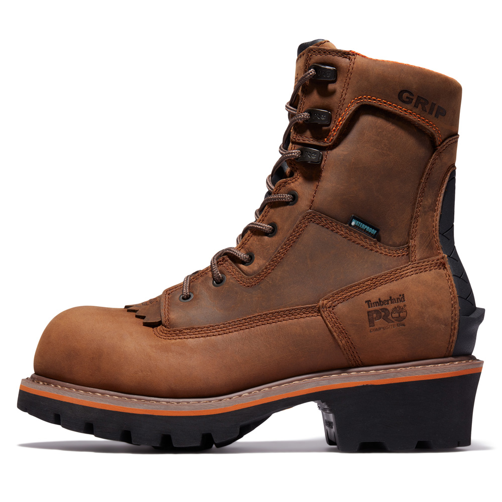 Timberland PRO Men's Evergreen Logger Composite Toe Waterproof Work Boots from Columbia Safety