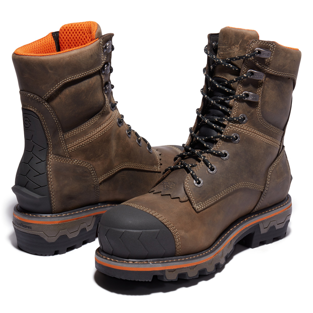 Timberland PRO Men's Boondock HD Logger Composite Toe Waterproof Work Boots from GME Supply