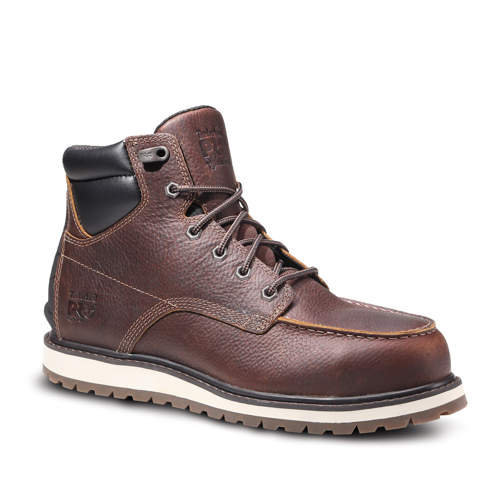 Timberland PRO Men's Irvine 6 Inch Alloy Safety Toe Work Boots - Dark Brown from GME Supply