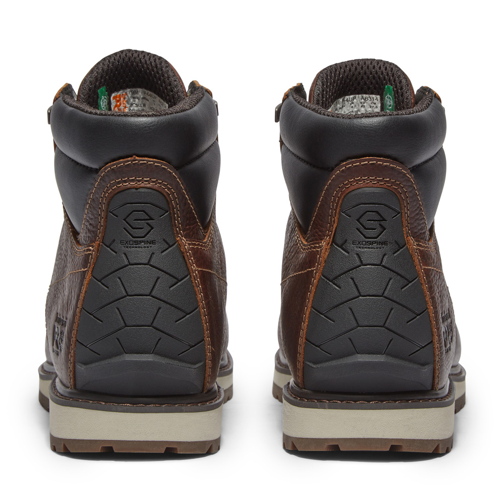 Timberland PRO Men's Irvine 6 Inch Alloy Safety Toe Work Boots - Dark Brown from GME Supply