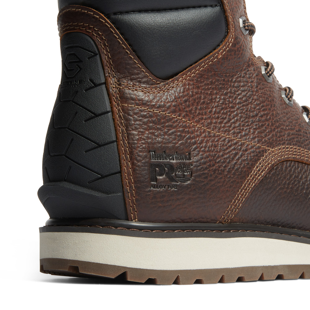 Timberland PRO Men's Irvine 6 Inch Alloy Safety Toe Work Boots - Dark Brown from GME Supply