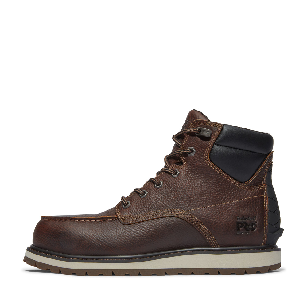 Timberland PRO Men's Irvine 6 Inch Alloy Safety Toe Work Boots - Dark Brown from GME Supply