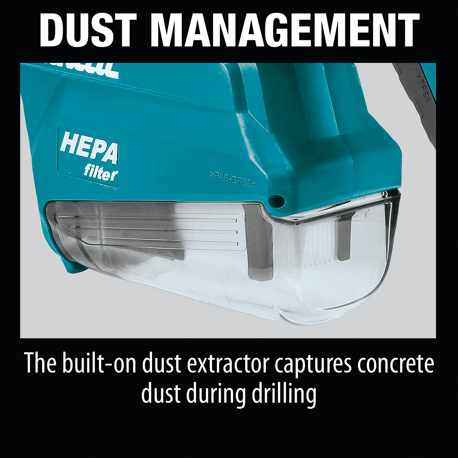 Makita 1 Inch AVT Rotary Hammer with HEPA Dust Extractor from GME Supply