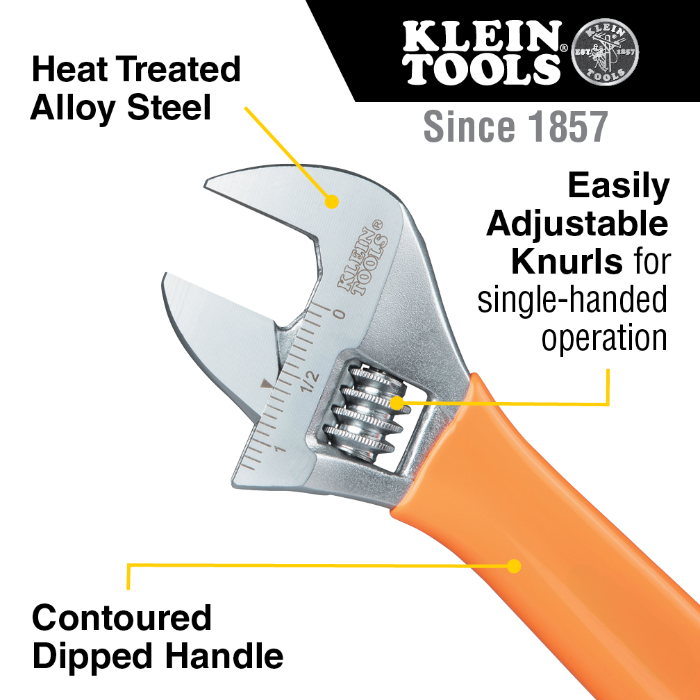 Klein Tools Extra-Capacity Adjustable Wrenches from GME Supply