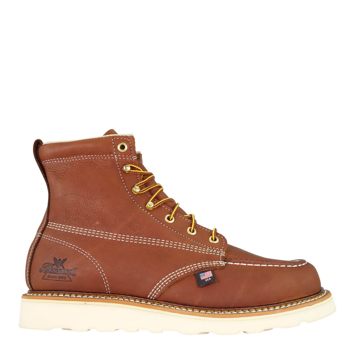 Thorogood American Heritage 6 Inch Tobacco Moc Toe MAXWear Wedge Boots from GME Supply