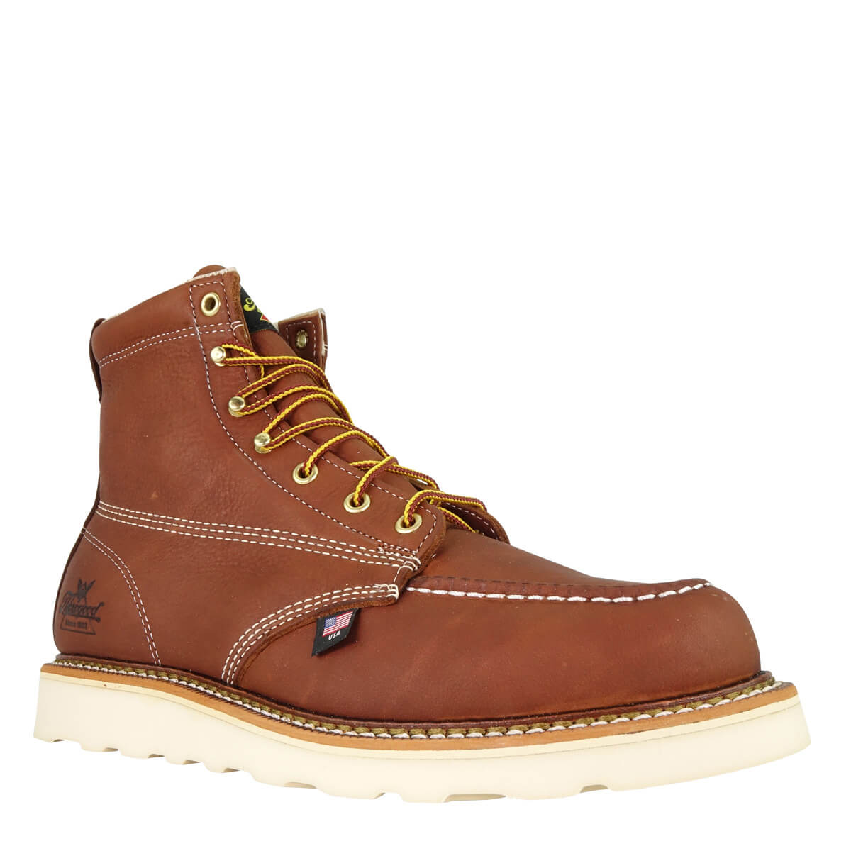 Thorogood American Heritage 6 Inch Tobacco Moc Toe MAXWear Wedge Boots from GME Supply
