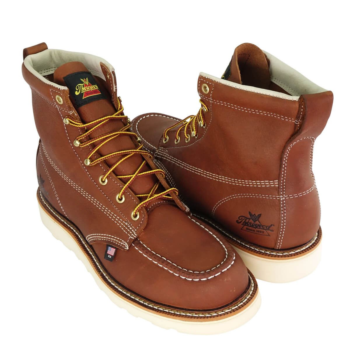 Thorogood American Heritage 6 Inch Tobacco Moc Toe MAXWear Wedge Boots from GME Supply