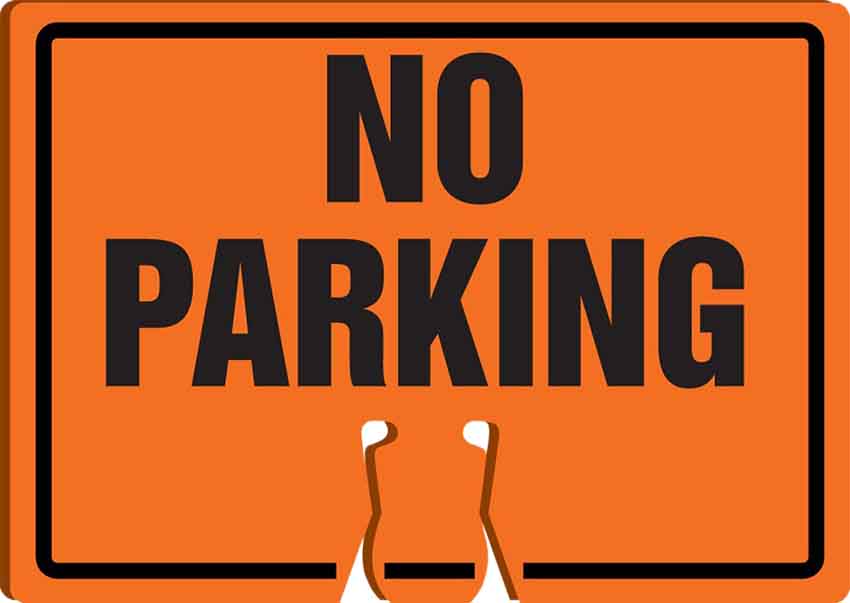 Accuform FBC756 No Parking Cone Sign from GME Supply