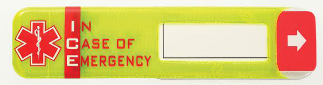 Accuform Worker Emergency ID Hard Hat Label from GME Supply