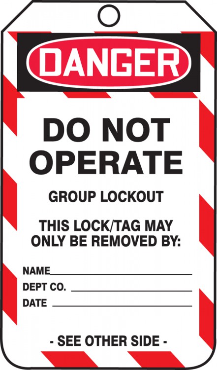 Accuform Group Lockout Job Tags from GME Supply