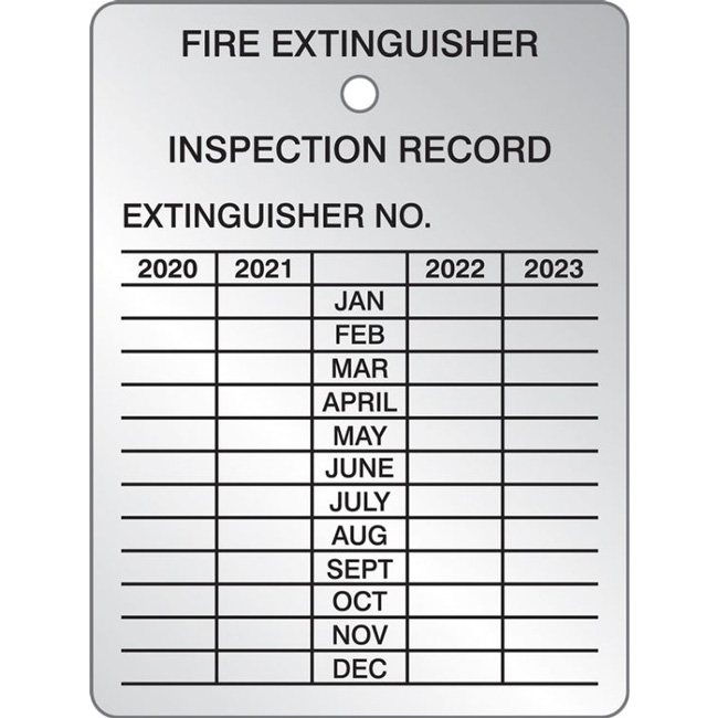 Accuform Fire Extinguisher Inspection Tag (5 Pack) from GME Supply