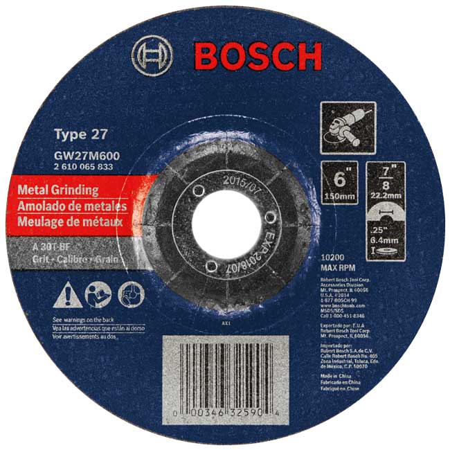 Bosch Small Angle Grinder Wheel from GME Supply