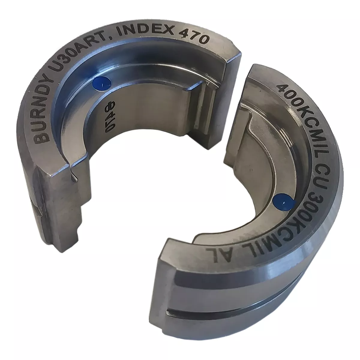 Burndy Stainless Steel U Die, Blue, Index 470 from GME Supply