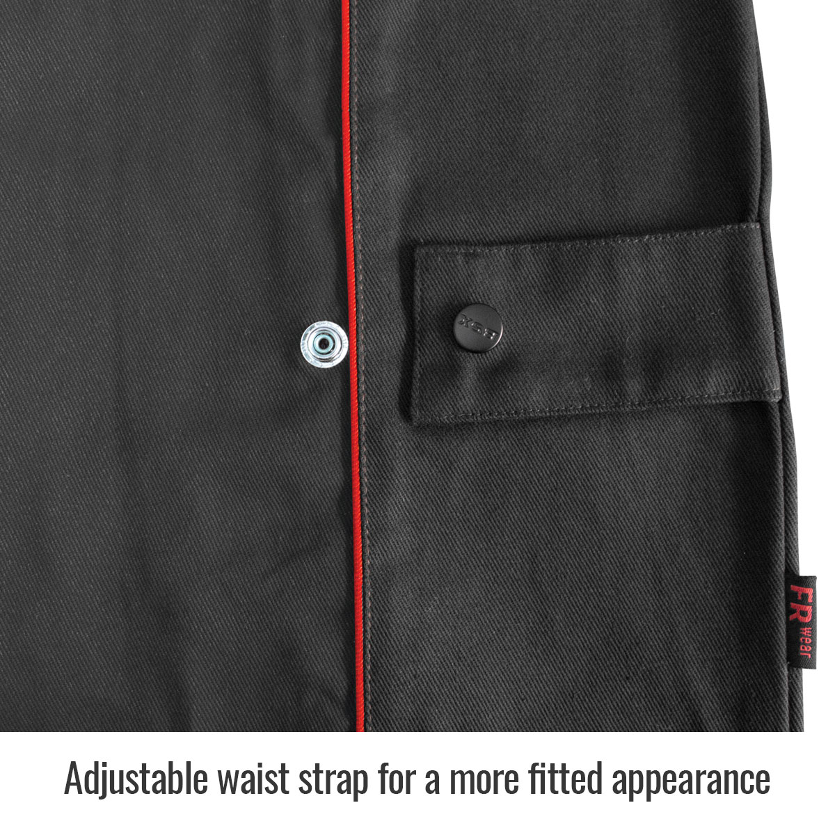 Black Stallion BX9C BSX Contoured FR Cotton Welding Jacket, Black with Red Flames from GME Supply