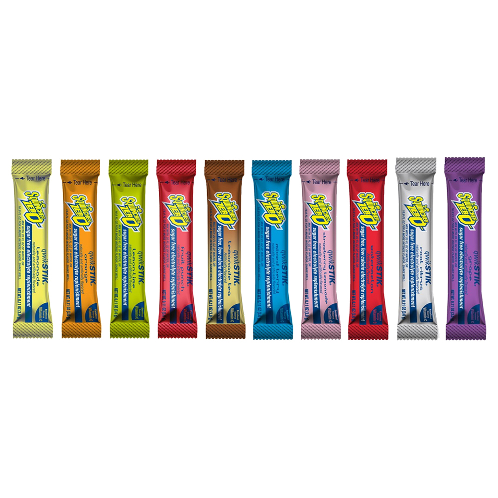 Sqwincher Qwik Stik 20 Ounce ZERO Sugar Hydration Drink Mix (50 Pack) from Columbia Safety