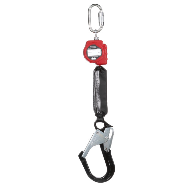 3M Protecta Self-Retracting Lifeline with Carabiner 3100509, Web, Aluminum Rebar Hook, 6 ft from GME Supply