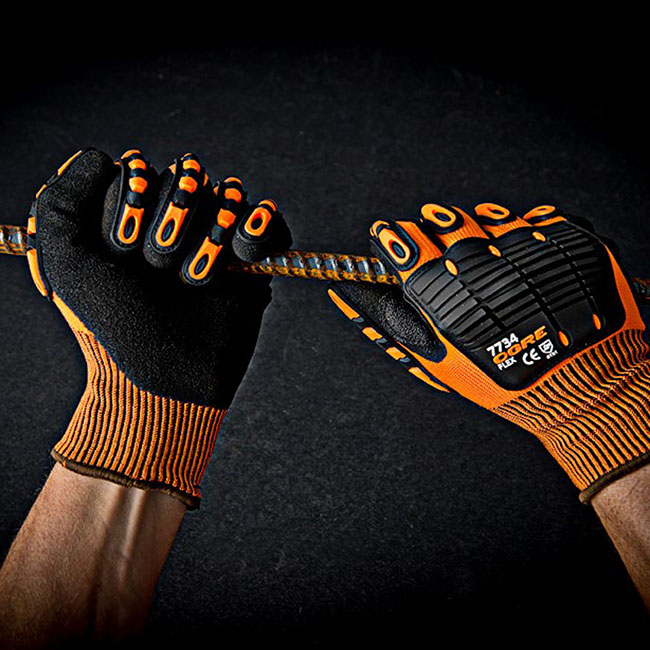 Cordova Safety Ogre Flex 7734 Sandy Nitrile Industrial Impact Glove from GME Supply