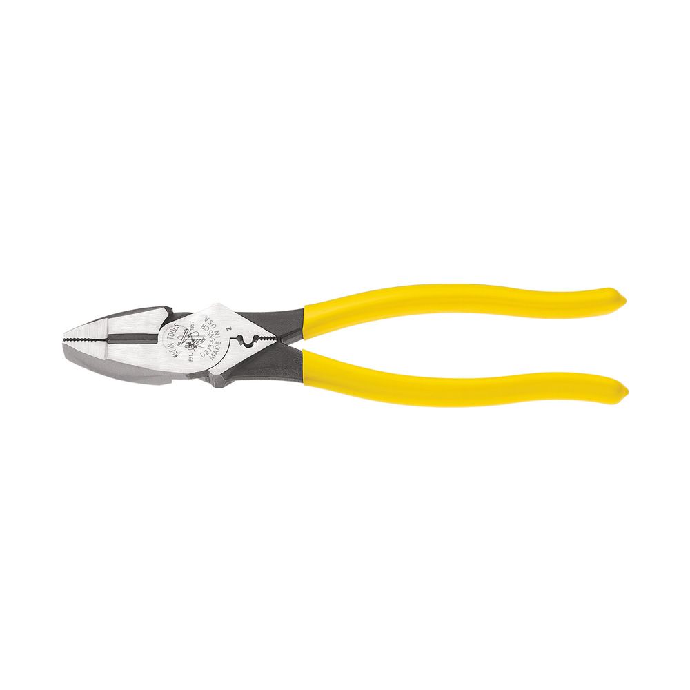 Klein Tools D213-9NE-CR 9 Inch High-Leverage Side-Cutting Pliers for Connector Crimping from Columbia Safety