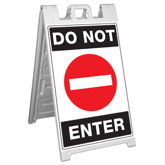 GME Supply Do Not Enter Fold Up Floor Sign from Columbia Safety